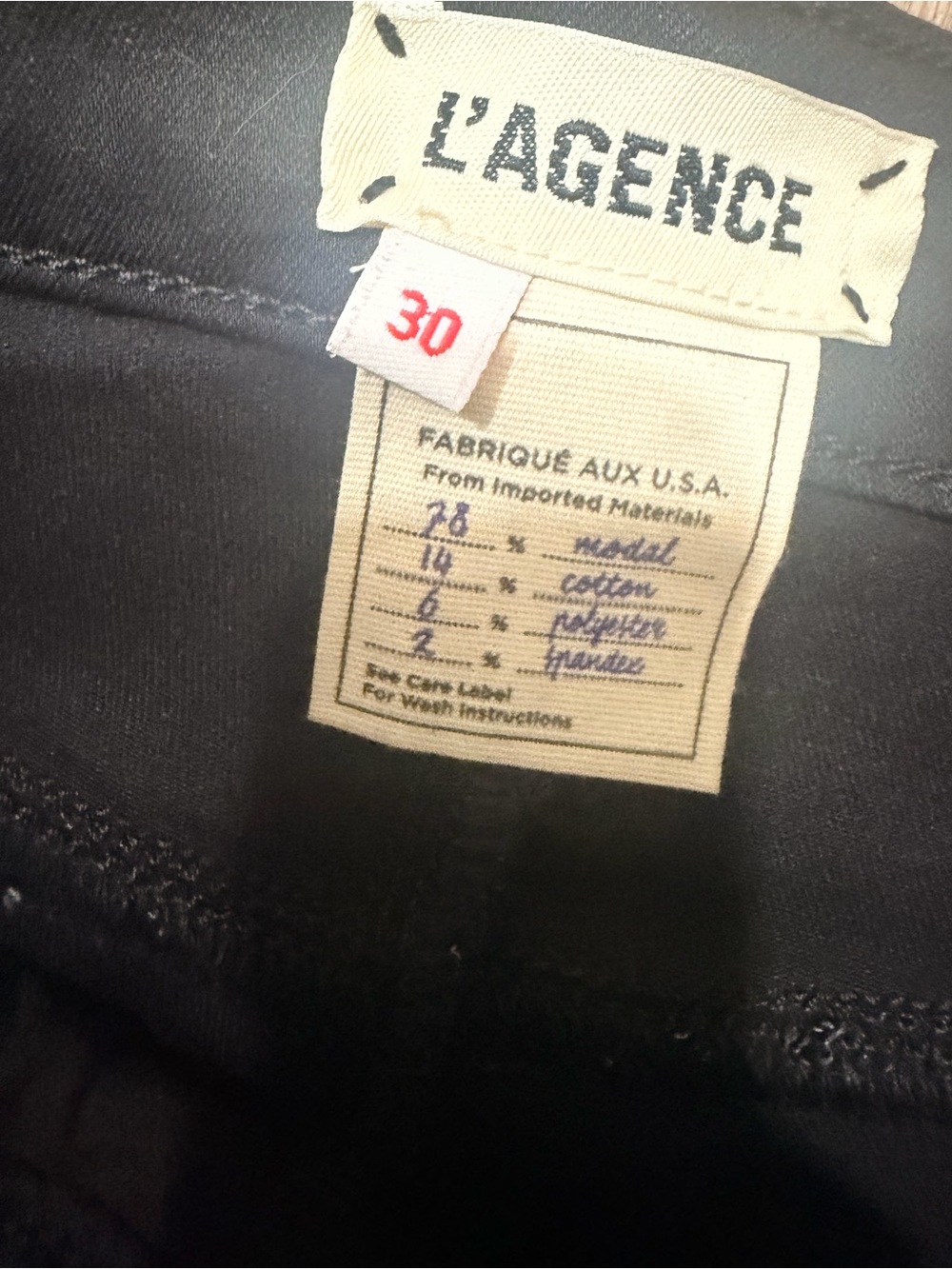 L'AGENCE Margot Black High-Shine Faux Leather Skinny Pants 0406 - Picture 5 of 9